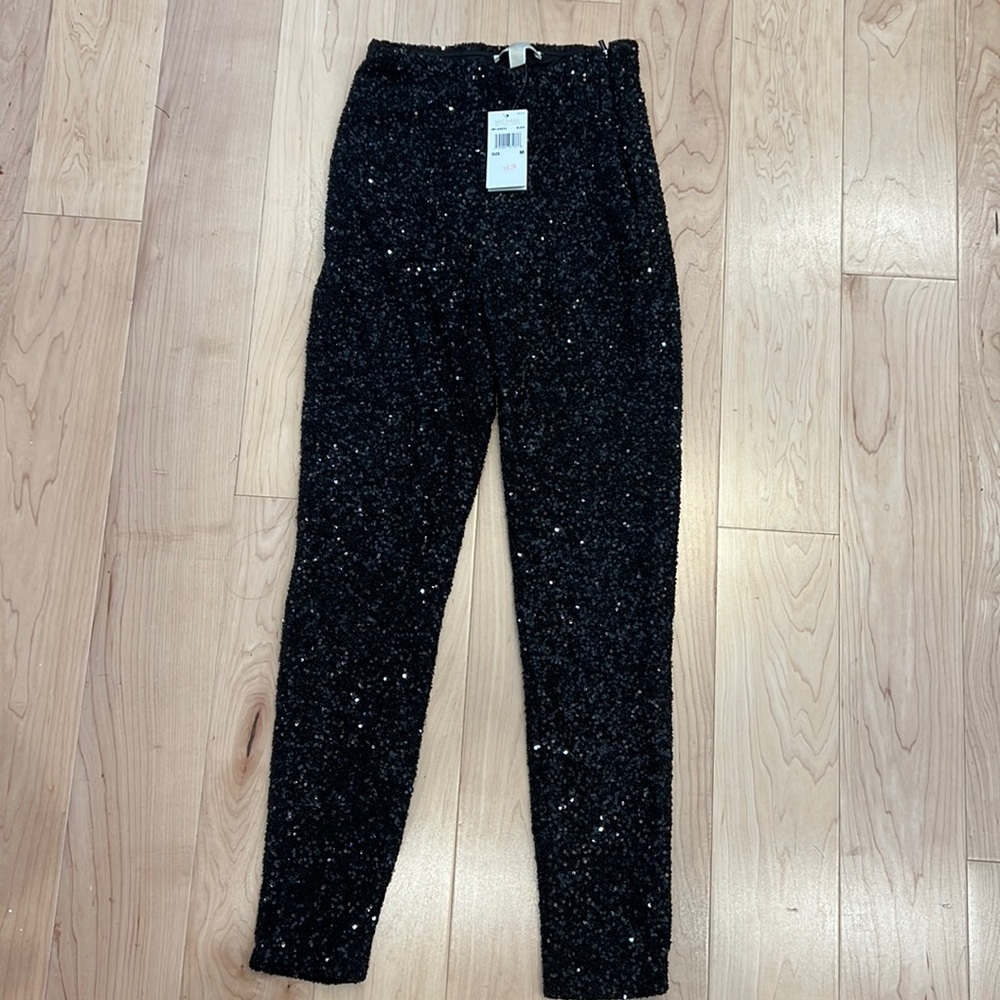 Michael Kors black sequin leggings